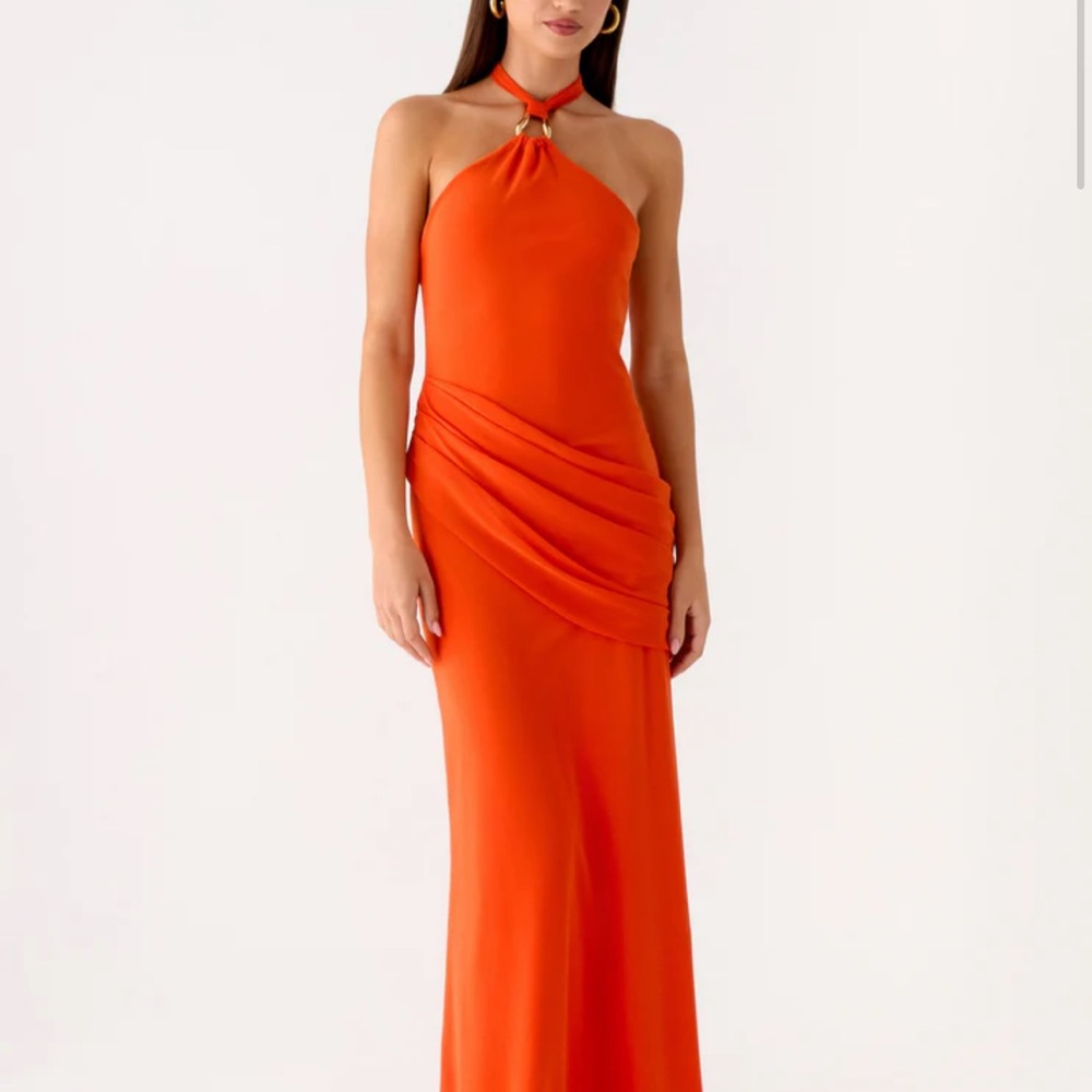 Peppermayo Henrietta Vibrant Orange Maxi Dress